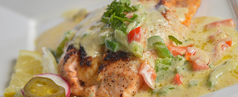 Lobster Stuffed Salmon